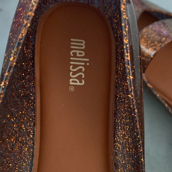 Melissa Glitter Brown Flats - Picture 8 of 10
